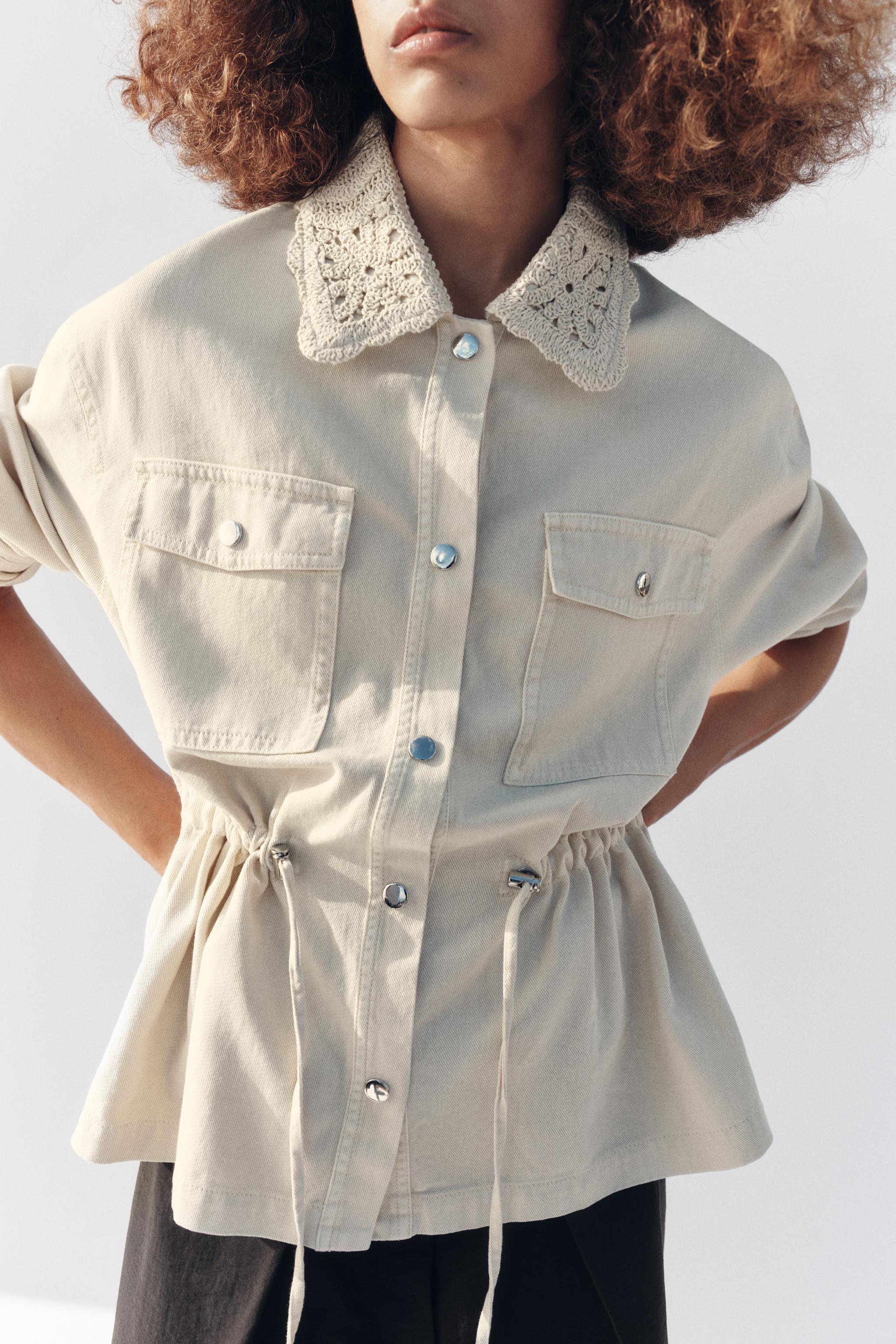 CROCHET LAPEL SAFARI JACKET